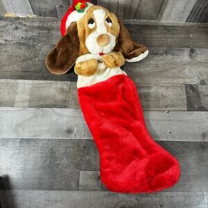 Smithy Hound Dog Stocking Sack Plush 24 Inch Santa Hat Stuffed‎ Animal